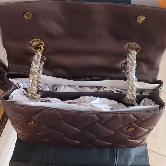 KURT GEIGER Macro Kensington Brown Leather Corssbody Bag - Picture 11 of 13